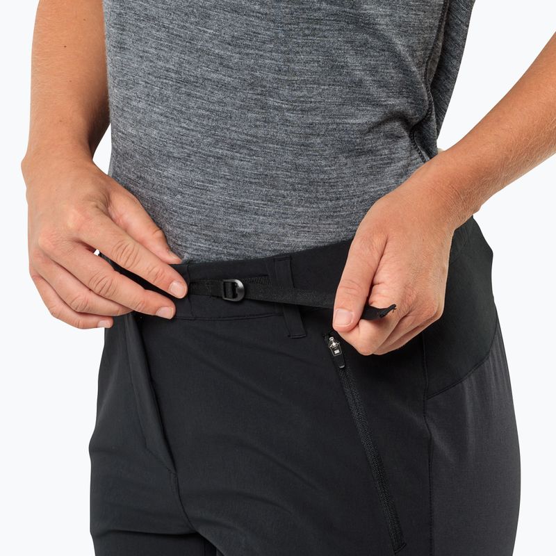 Pantaloni softshell da donna Jack Wolfskin Andur nero 4