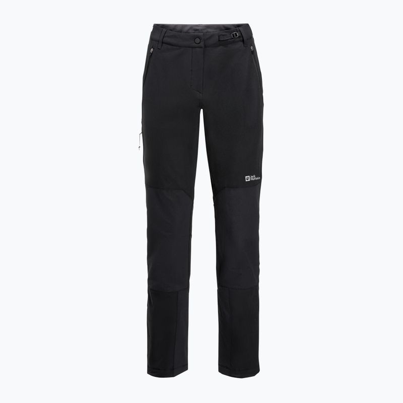Pantaloni softshell da donna Jack Wolfskin Andur nero 7