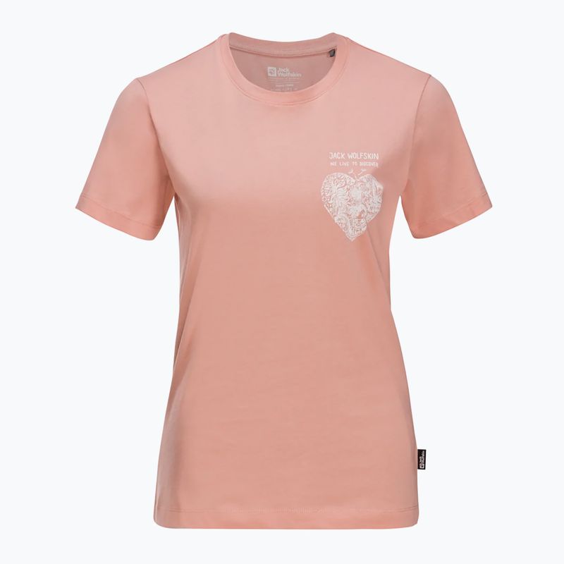 T-shirt Jack Wolfskin da donna Discover Heart rose dawn 4