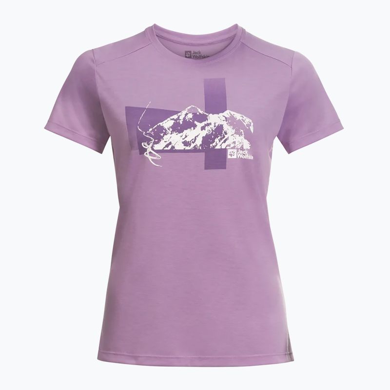 Maglietta da trekking Jack Wolfskin da donna Vonnan S/S Graphic velluto 4