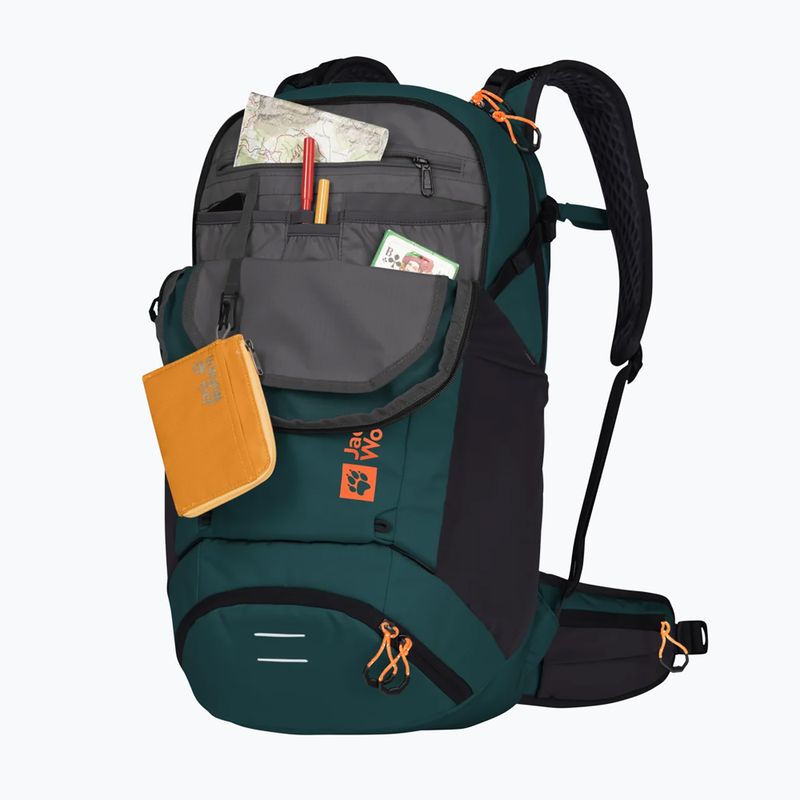 Zaino da bicicletta Jack Wolfskin Moab Jam Shape 25 l verde mare 3