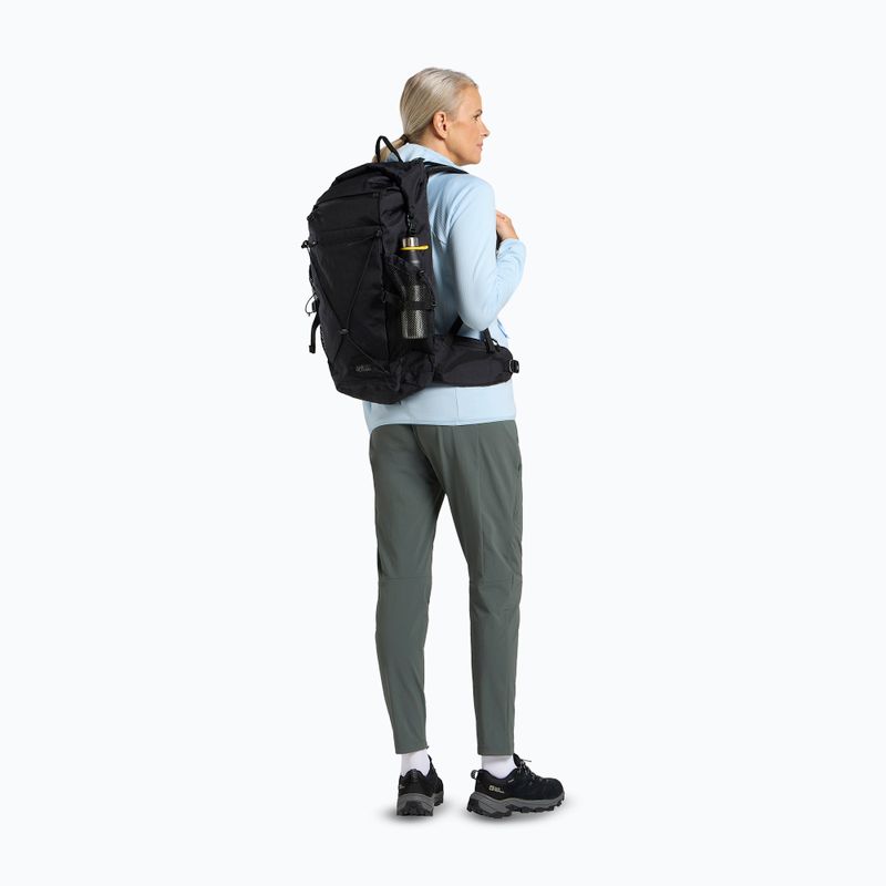 Jack Wolfskin Wandermood Rolltop 30 l zaino da trekking nero granito 12