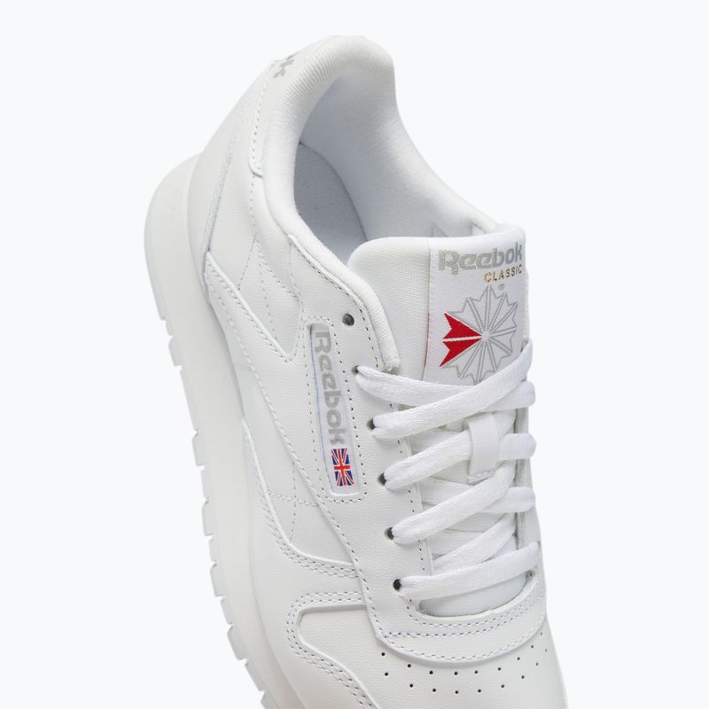 Reebok Classic Leather scarpe da uomo calzature bianco/bianco/calzature grigio puro 3 6