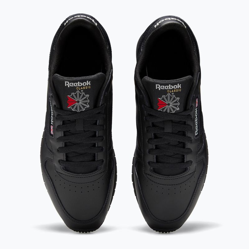 Uomo Reebok Classic Leather nucleo nero / nucleo nero / grigio puro 5 scarpe 5