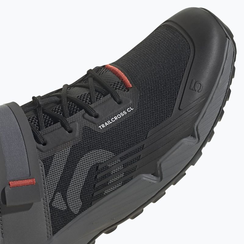 Scarpe da ciclismo MTB da uomo adidas FIVE TEN Trailcross Clip In nucleo nero/grigio tre/rosso 11