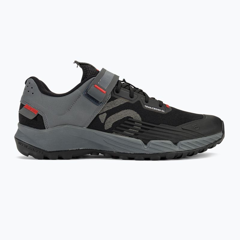 Scarpe da ciclismo MTB da uomo adidas FIVE TEN Trailcross Clip In nucleo nero/grigio tre/rosso 2