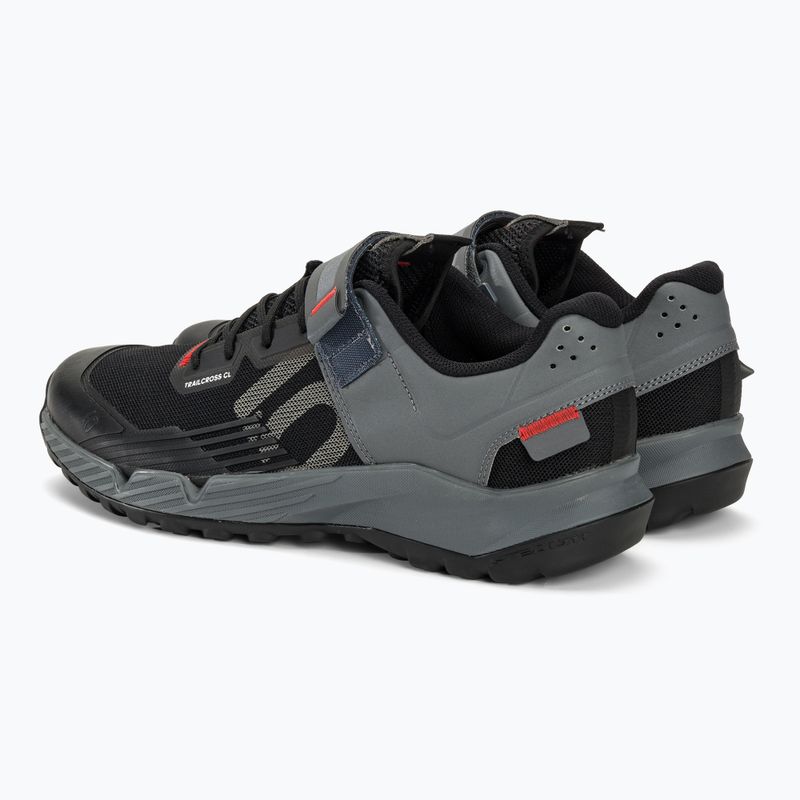 Scarpe da ciclismo MTB da uomo adidas FIVE TEN Trailcross Clip In nucleo nero/grigio tre/rosso 5