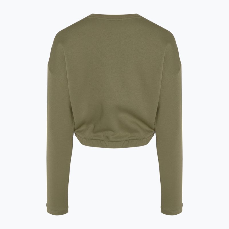 Felpa adidas Hyperglam Crop Crew donna, focus olive 2