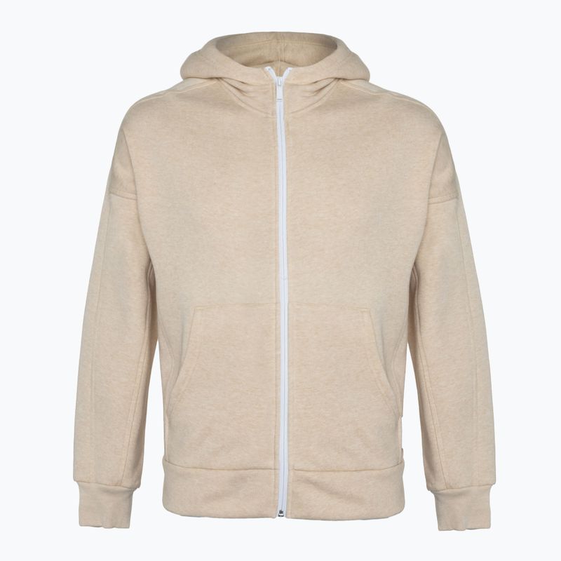 Felpa adidas Studio Lounge Fleece Full Zip donna beige botanico mel