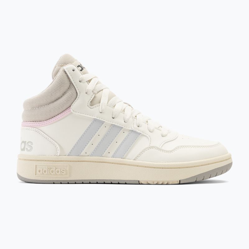 Scarpe da donna adidas Hoops 3.0 Mid clowd bianco/grigio chiaro/alluminio 2