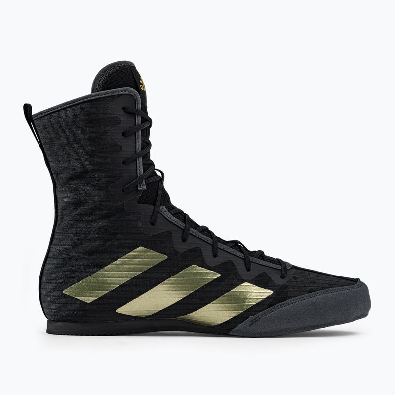 adidas Box Hog 4 scarpe da boxe nero e oro GZ6116 2