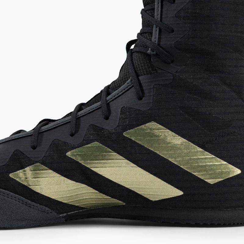 adidas Box Hog 4 scarpe da boxe nero e oro GZ6116 8