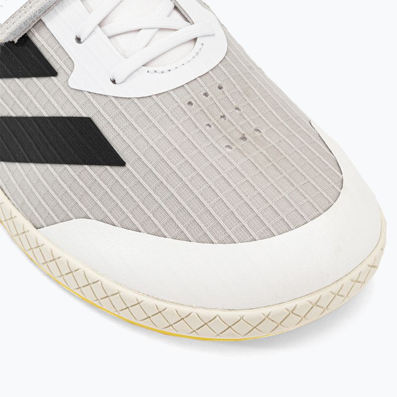 Scarpe da sollevamento pesi adidas The Total bianche e grigie 7