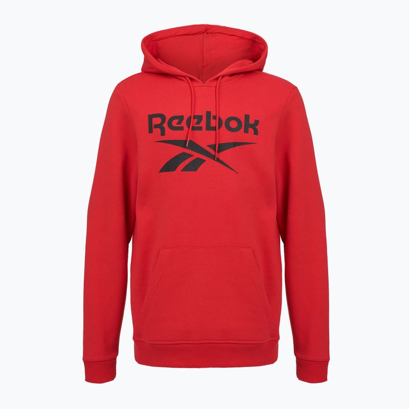 Felpa con cappuccio in pile Reebok Identity Big Logo Uomo vecred/nero