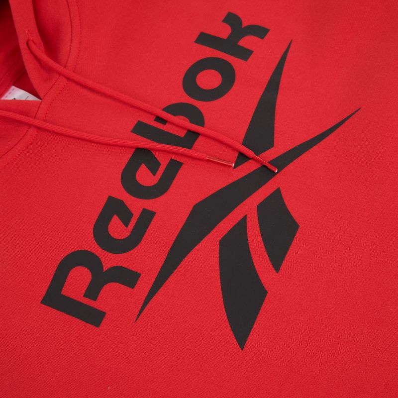 Felpa con cappuccio in pile Reebok Identity Big Logo Uomo vecred/nero 3