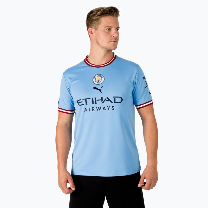 Maglia da calcio uomo PUMA MCFC Home Jersey Replica Team azzurro