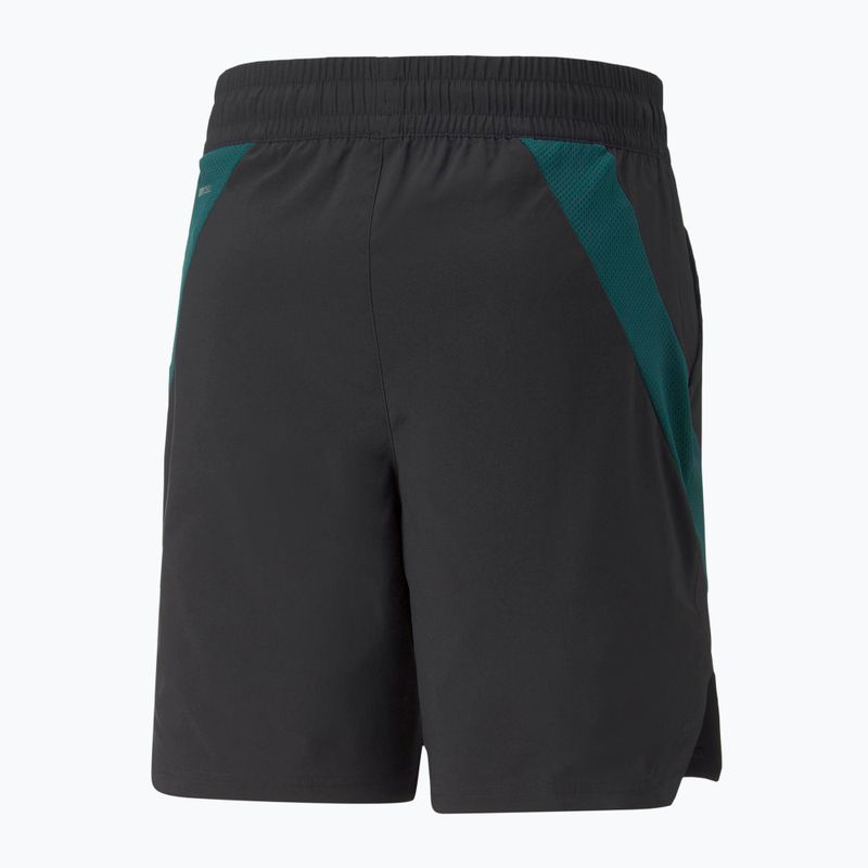 Pantaloncini da allenamento da uomo PUMA Train Fit Woven 7" puma nero/varsity green 2