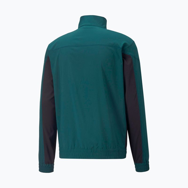 Giacca da allenamento da uomo PUMA Fit Woven 1/2 ZIP verde varsity 2