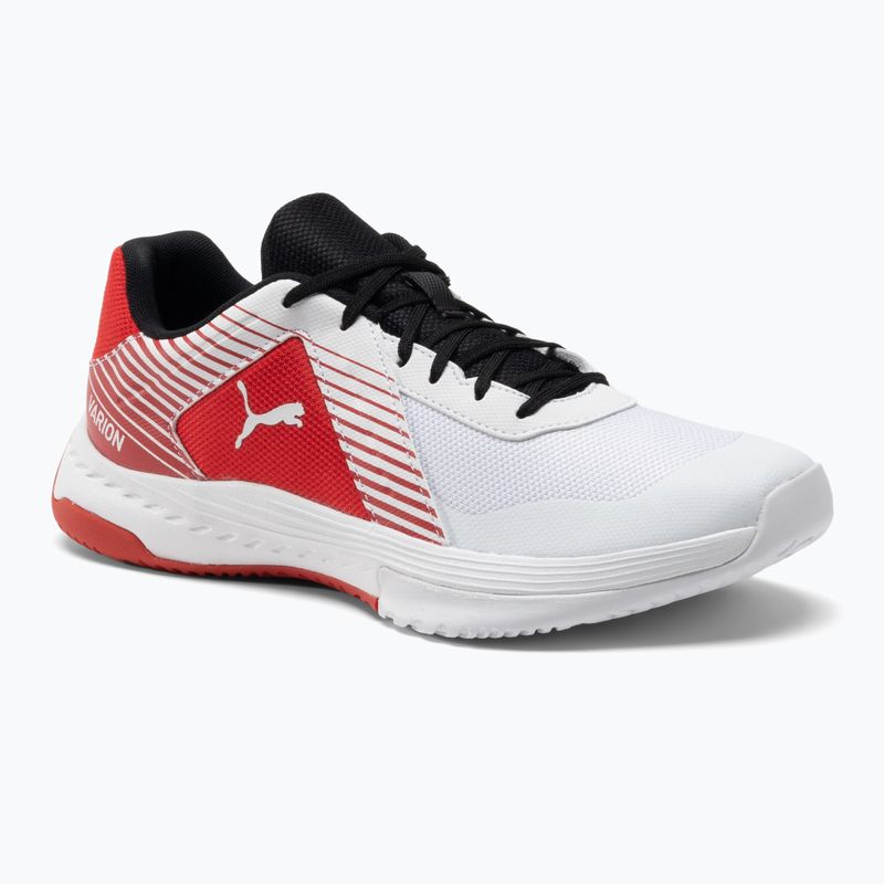 PUMA Varion Scarpe da pallavolo puma bianco/puma nero/rosso ad alto rischio