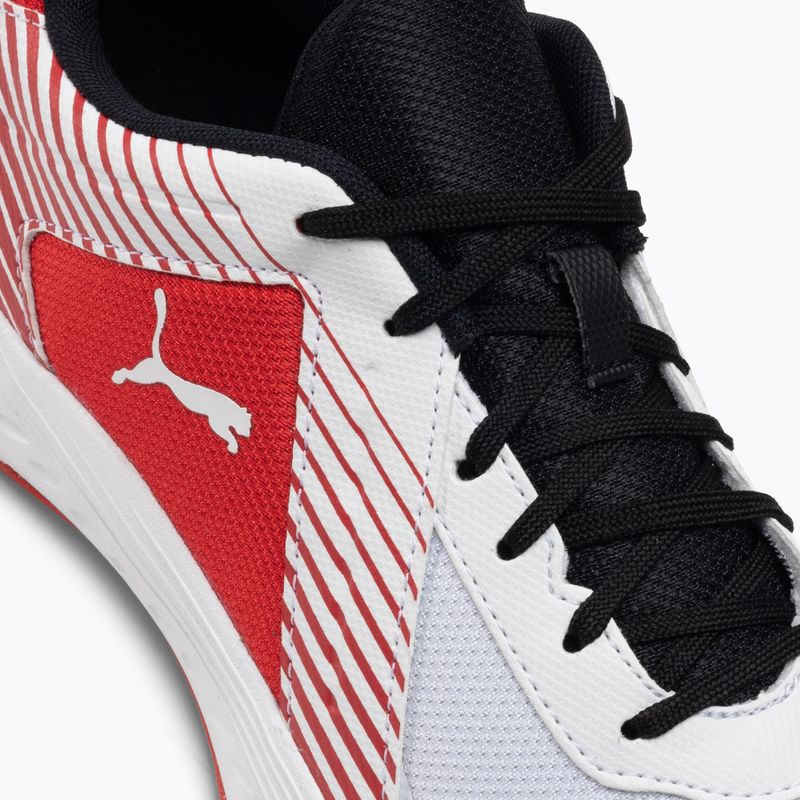 PUMA Varion Scarpe da pallavolo puma bianco/puma nero/rosso ad alto rischio 7