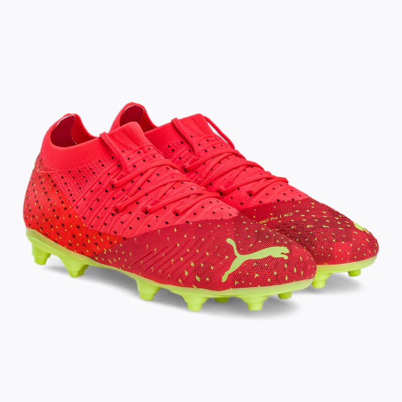 PUMA Future Z 3.4 FG/AG scarpe da calcio da bambino fiery coral/fizzy light/puma nero/salmon 4