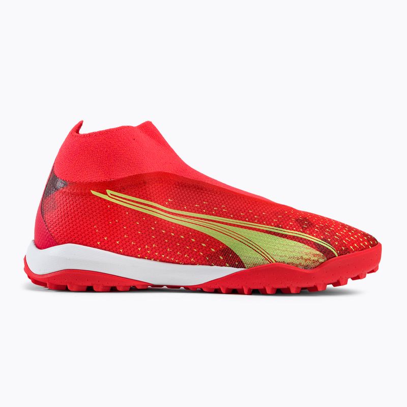 Scarpe da calcio PUMA Ultra Match+ LL TT da uomo: corallo acceso/luce frizzante/puma nero 2