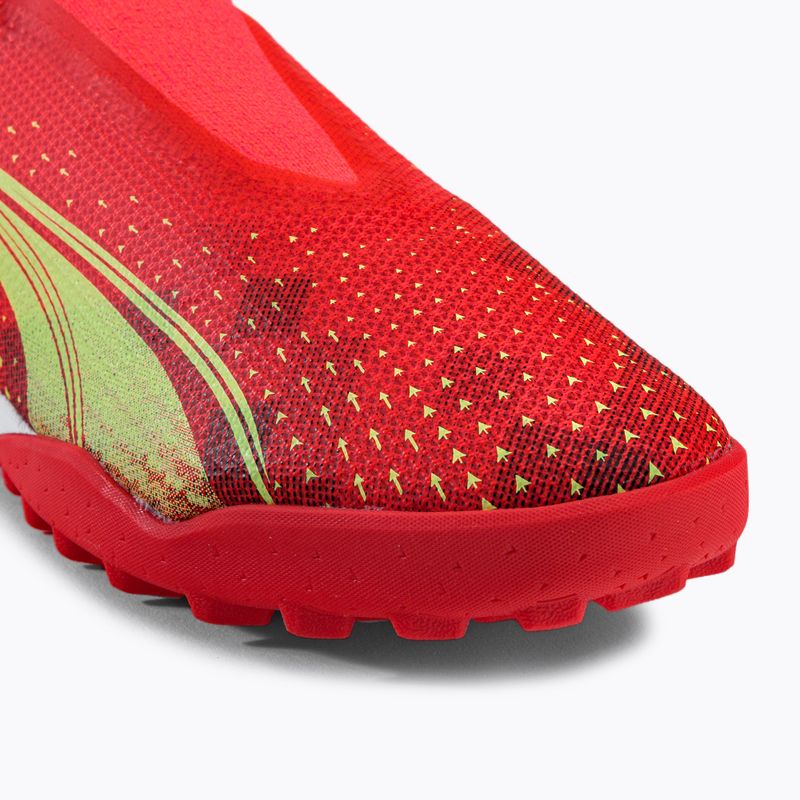 Scarpe da calcio PUMA Ultra Match+ LL TT da uomo: corallo acceso/luce frizzante/puma nero 7