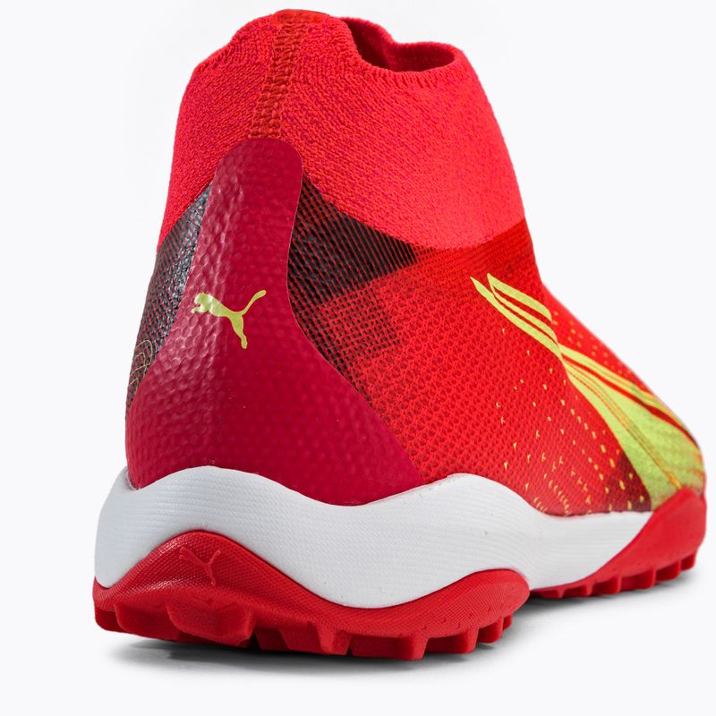 Scarpe da calcio PUMA Ultra Match+ LL TT da uomo: corallo acceso/luce frizzante/puma nero 8
