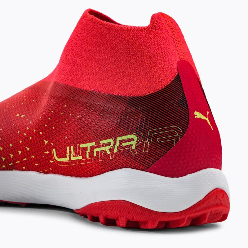 Scarpe da calcio PUMA Ultra Match+ LL TT da uomo: corallo acceso/luce frizzante/puma nero 9