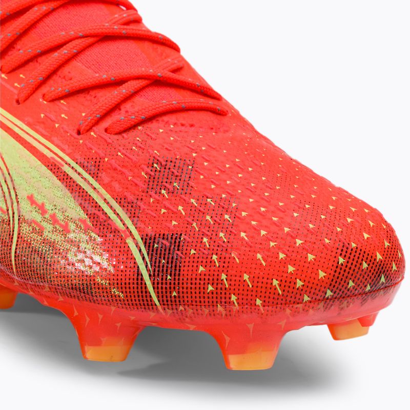 Scarpe da calcio PUMA Ultra Ultimate FG/AG da uomo, corallo infuocato/luce frizzante 7