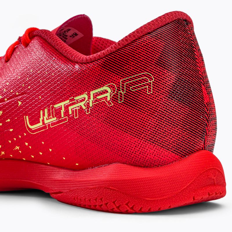 Scarpe da calcio PUMA Ultra Play IT da bambino corallo acceso/luce frizzante/puma nero 8