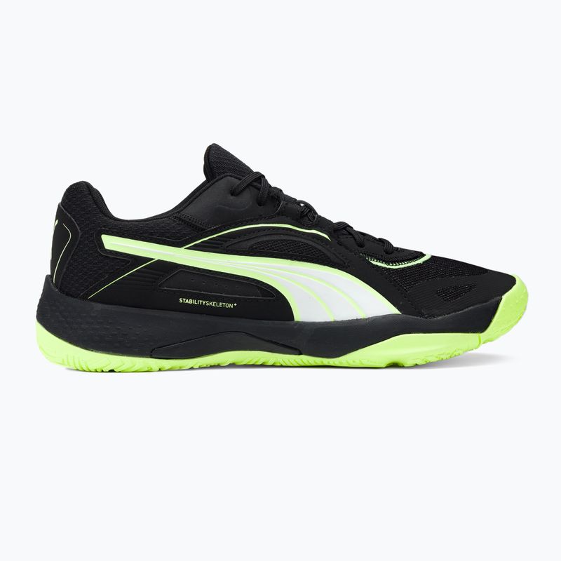 Scarpe da pallamano da uomo PUMA Solarstrike II puma nero/puma bianco/fizzy light 2