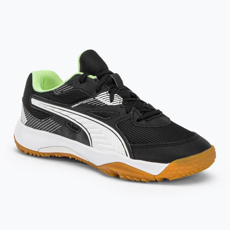 PUMA Solarflash Jr II scarpe da pallamano per bambini puma nero/puma bianco/fizzy light/gum
