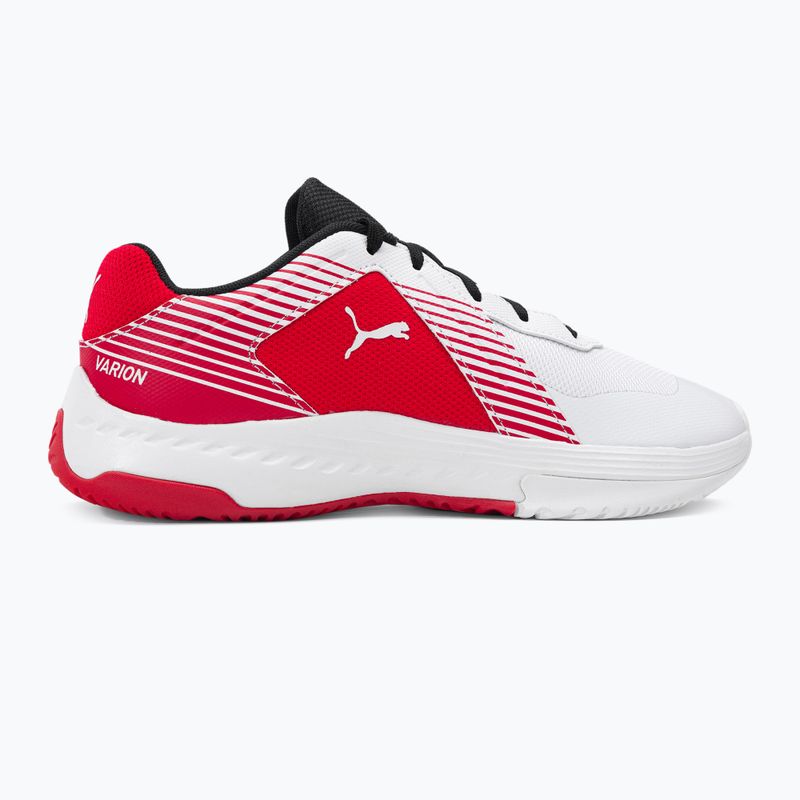 PUMA Varion scarpe da pallavolo per bambini puma bianco/puma nero/rosso alto rischio 2