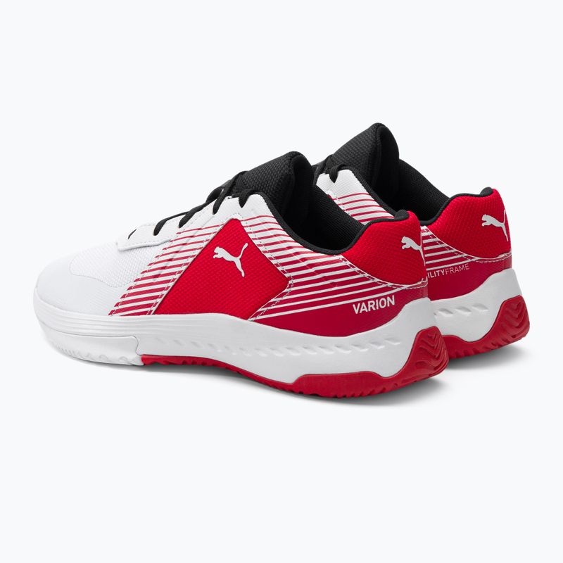 PUMA Varion scarpe da pallavolo per bambini puma bianco/puma nero/rosso alto rischio 3