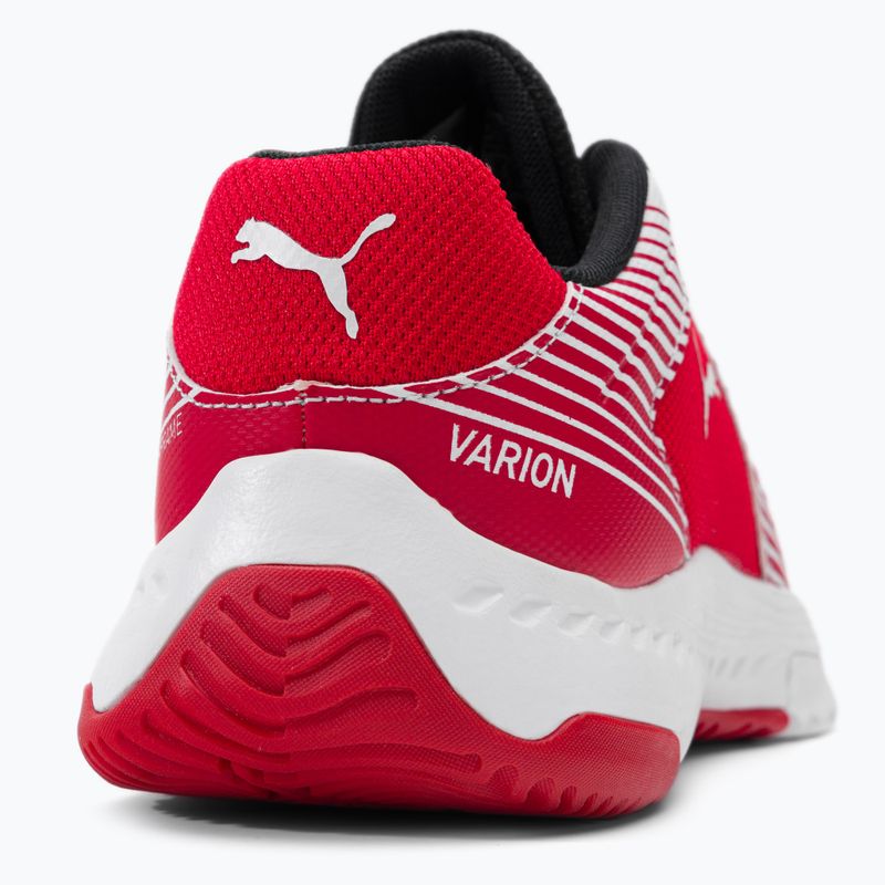PUMA Varion scarpe da pallavolo per bambini puma bianco/puma nero/rosso alto rischio 8