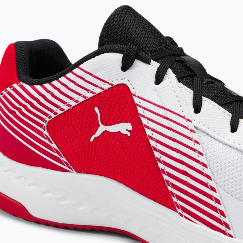 PUMA Varion scarpe da pallavolo per bambini puma bianco/puma nero/rosso alto rischio 9