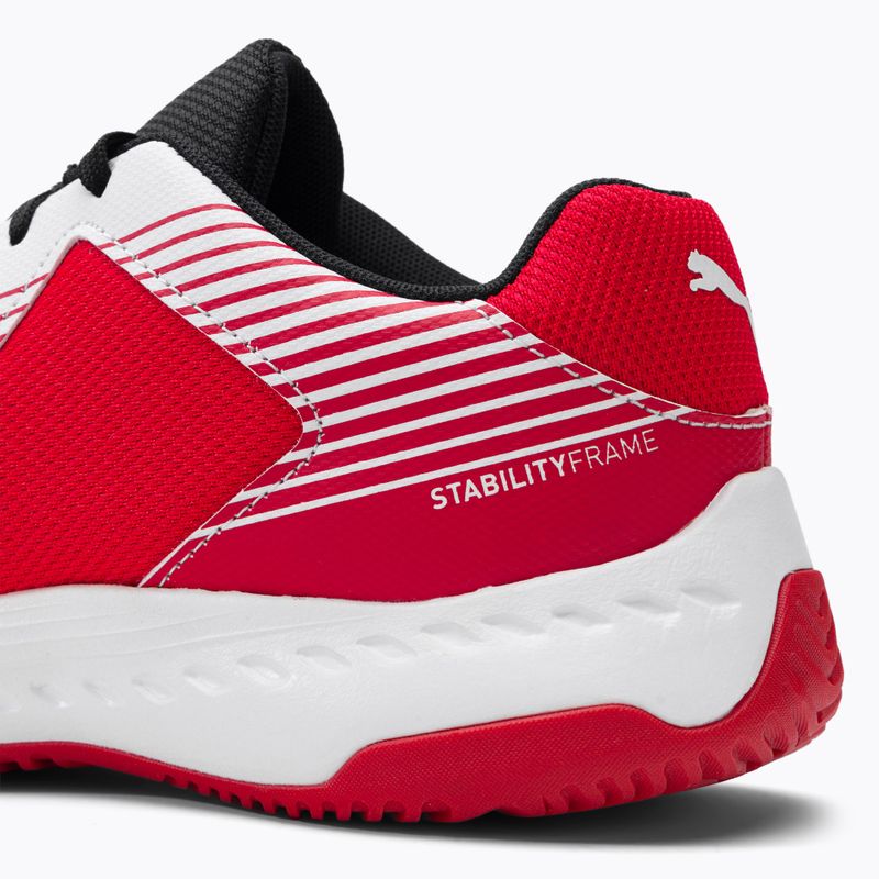 PUMA Varion scarpe da pallavolo per bambini puma bianco/puma nero/rosso alto rischio 10