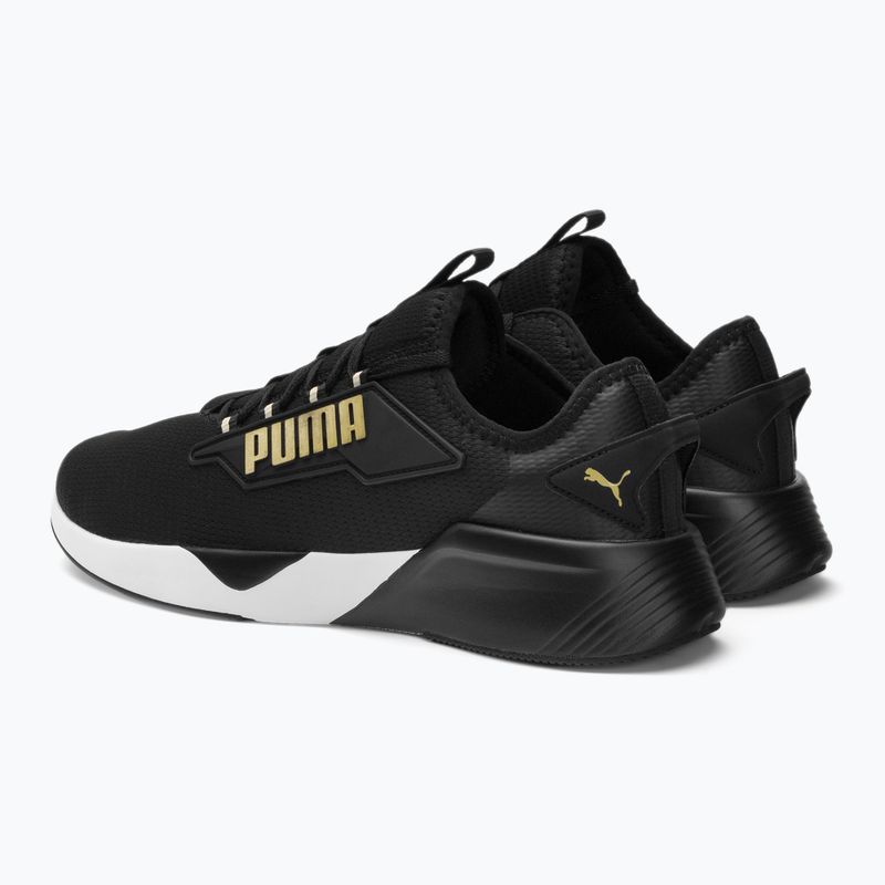 Scarpe da corsa da uomo PUMA Retaliate 2 nero/oro di squadra 3