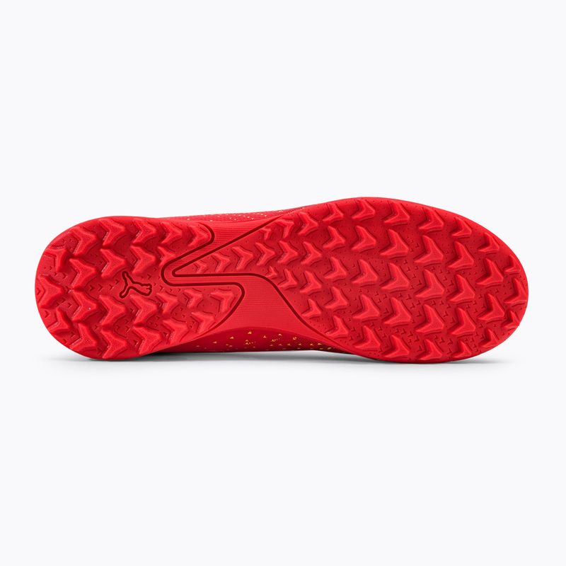 Scarpe da calcio PUMA Ultra Play TT da bambino corallo acceso/luce frizzante/puma nero 5