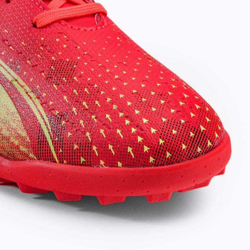 Scarpe da calcio PUMA Ultra Play TT da bambino corallo acceso/luce frizzante/puma nero 7