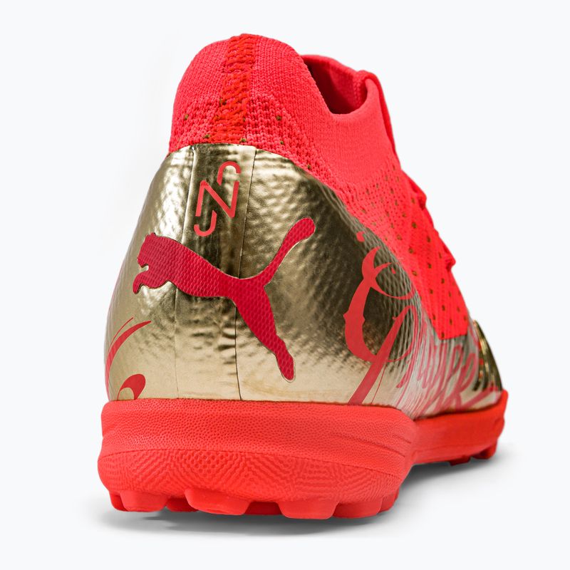 PUMA Future Z 3.4 Neymar Jr. scarpe da calcio per bambini. TT corallo infuocato/oro 8