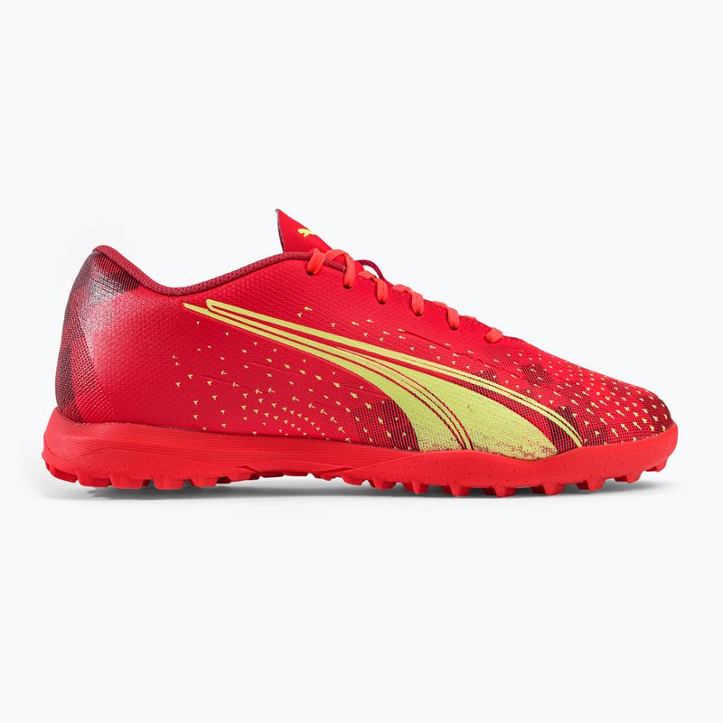 PUMA Ultra Play TT scarpe da calcio da uomo corallo infuocato/luce frizzante/puma nero 2