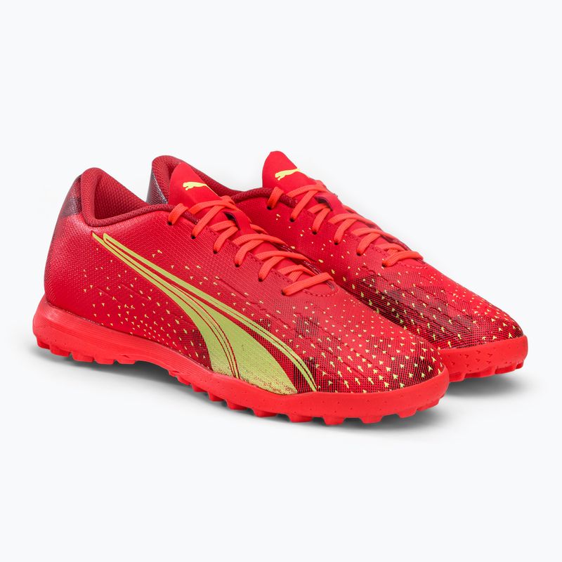 PUMA Ultra Play TT scarpe da calcio da uomo corallo infuocato/luce frizzante/puma nero 4