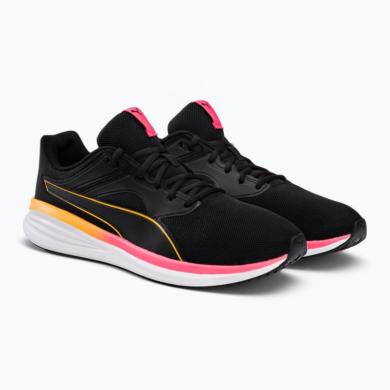 PUMA Trasporto scarpe da corsa puma nero / sunset glow / sun stream 4