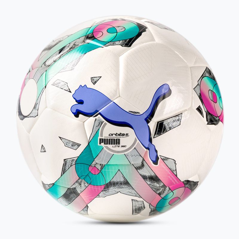 PUMA Orbit 5 HYB Lite 350 puma bianco / rosso rosa / aqua profonda dimensioni 5 pallone da calcio