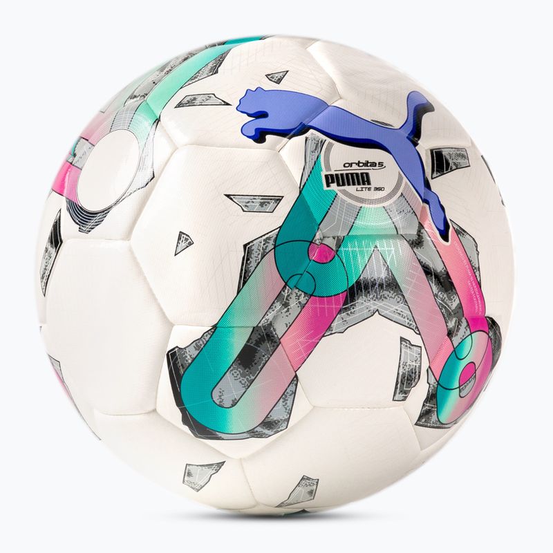 PUMA Orbit 5 HYB Lite 350 puma bianco / rosso rosa / aqua profonda dimensioni 5 pallone da calcio 2