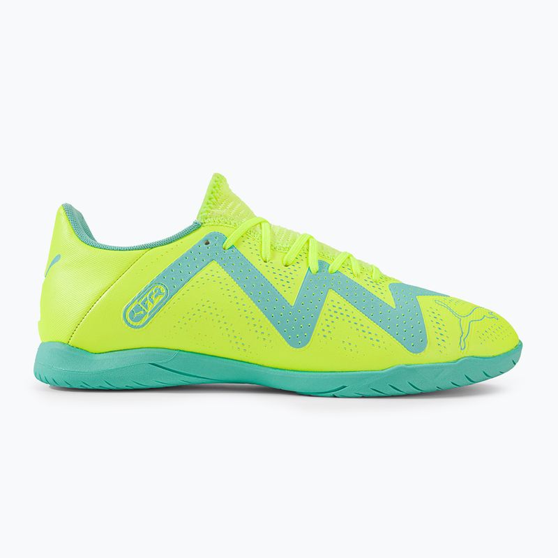 Scarpe da calcio PUMA Future Play IT da uomo giallo veloce/puma nero/elettrico menta piperita 2