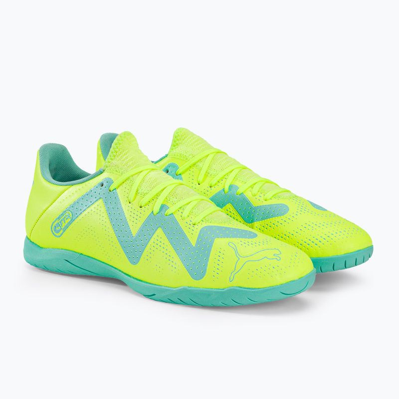 Scarpe da calcio PUMA Future Play IT da uomo giallo veloce/puma nero/elettrico menta piperita 4
