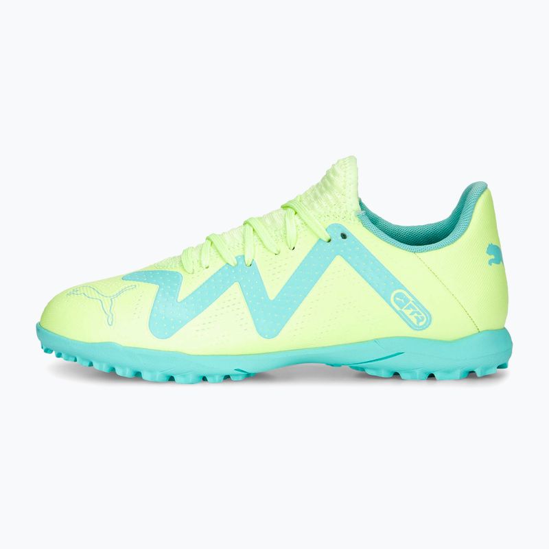 Scarpe da calcio PUMA Future Play TT giallo veloce/puma nero/elettrico menta piperita per bambini 10